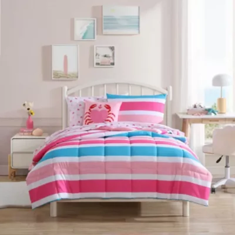 Cru Stripe Microfiber Comforter Bonus Set