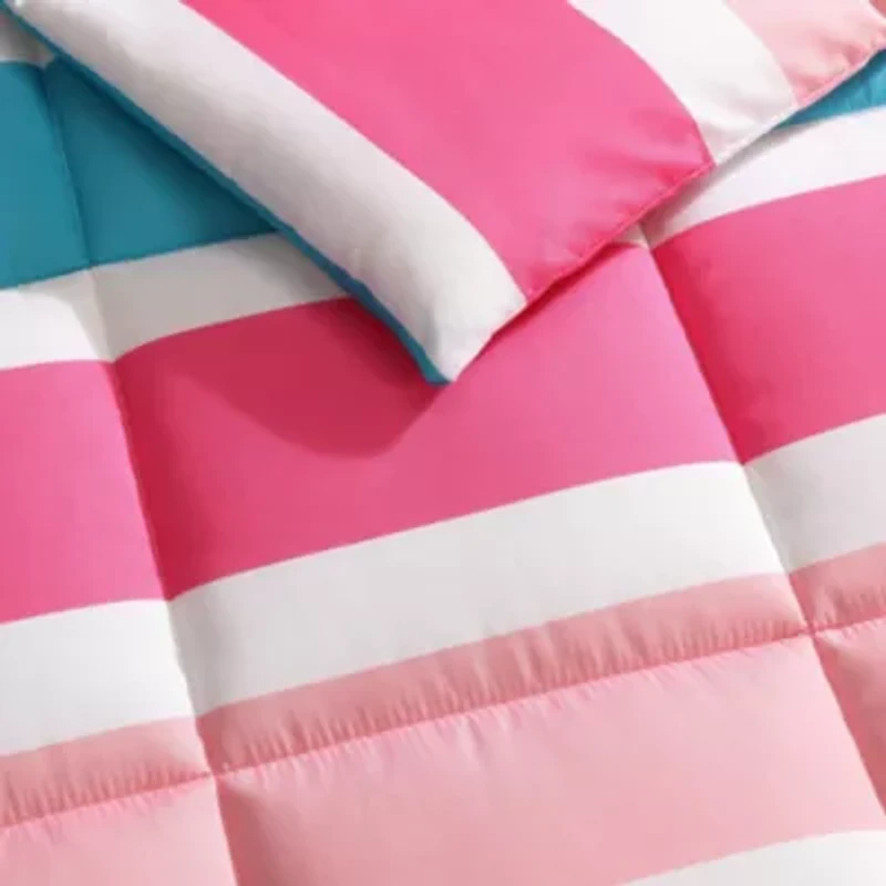 Cru Stripe Microfiber Comforter Bonus Set