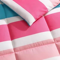 Cru Stripe Microfiber Comforter Bonus Set