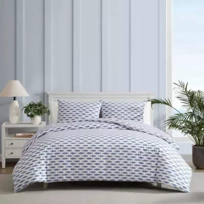 Woodblock Fish Cotton Duvet Cover Set