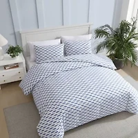 Woodblock Fish Cotton Duvet Cover Set