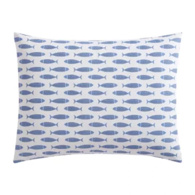 Woodblock Fish Cotton Duvet Cover Set