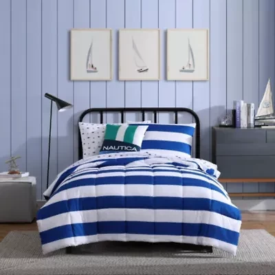 Huck Stripe Microfiber Comforter Bonus Set