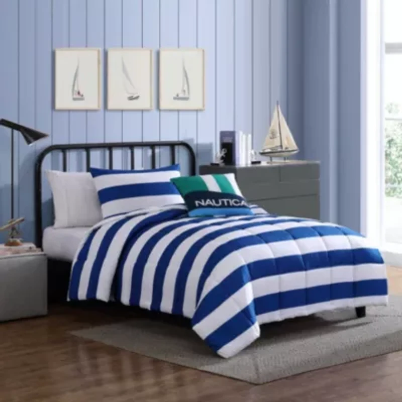 Huck Stripe Microfiber Comforter Bonus Set