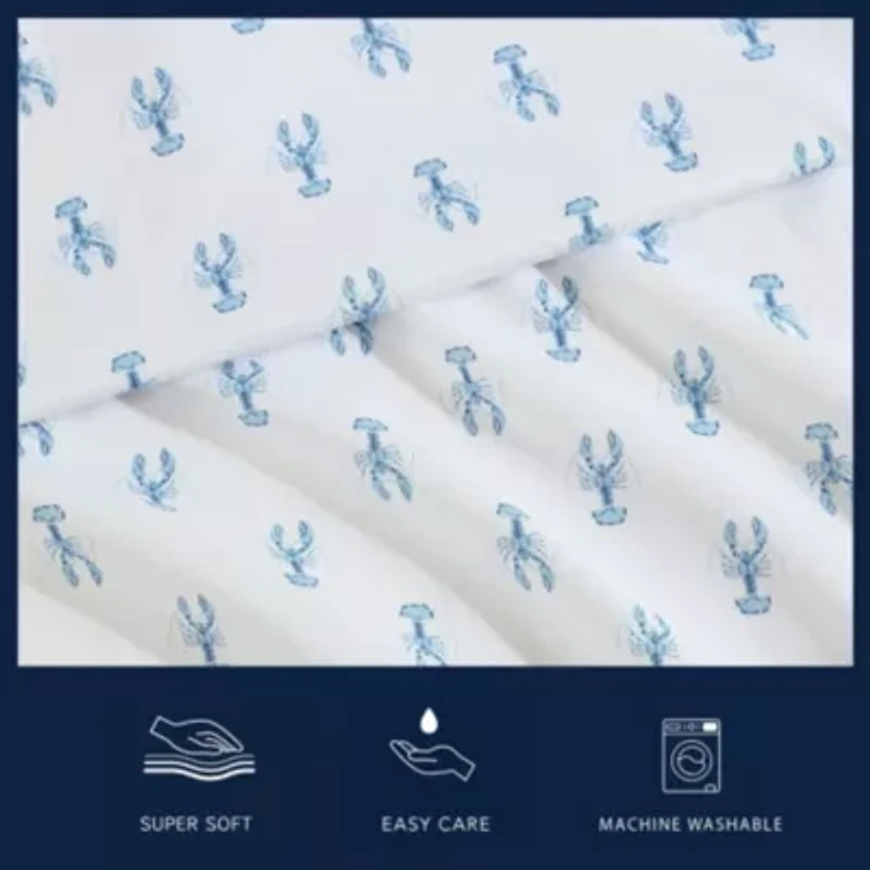 Nantucket Lobster Microfiber Sheet Set