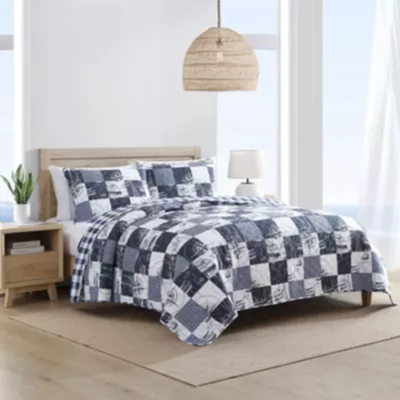 Sailors Patchwork Cotton Quilt Set