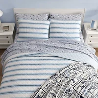 Tim Stripe Cotton Quilt Set