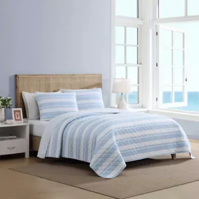 Seafront Stripe Cotton Quilt Set