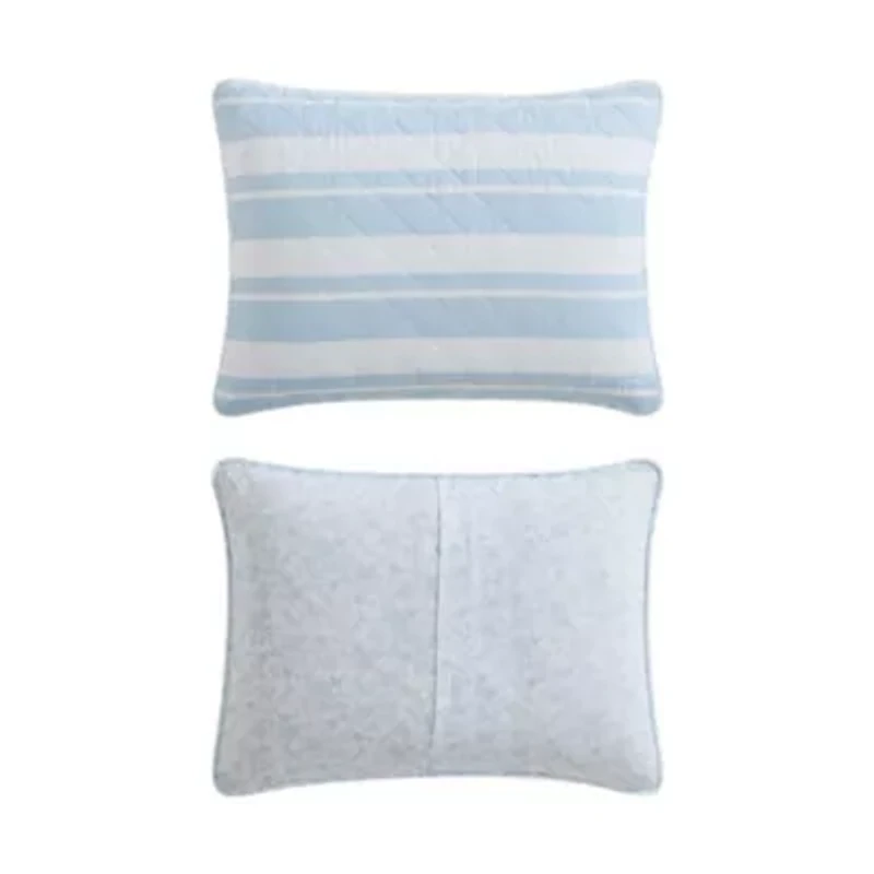 Seafront Stripe Cotton Quilt Set