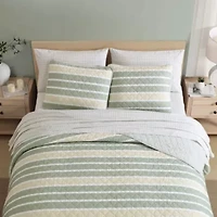 Varadero Stripe Cotton Quilt Set