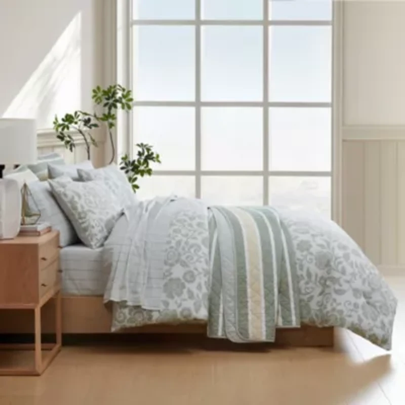 Jacob Bay Floral Cotton Comforter Set