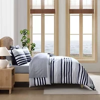 Palm Coast Stripe Reversible Microfiber Comforter Set