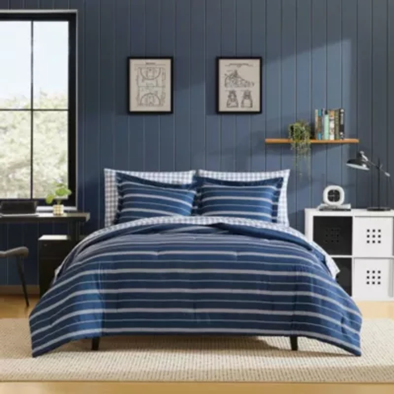 Mariners Line Microfiber Comforter Set