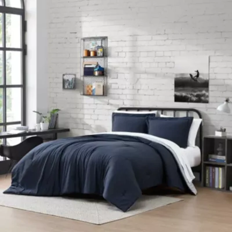 Hayes Solid Microfiber Comforter Set