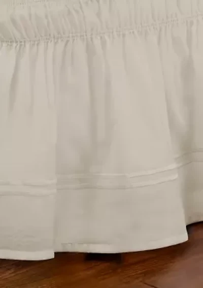 Adjustable Baratta Stitch Embroidered Bed Skirt