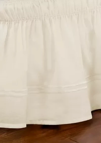 Adjustable Baratta Stitch Embroidered Bed Skirt