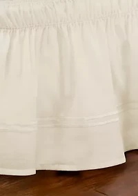 Adjustable Baratta Stitch Embroidered Bed Skirt