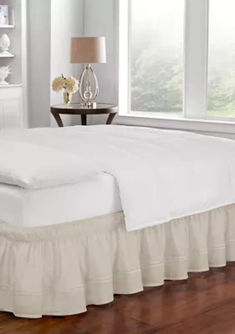 Adjustable Baratta Stitch Embroidered Bed Skirt