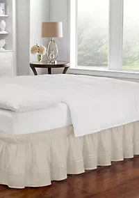 Adjustable Baratta Stitch Embroidered Bed Skirt