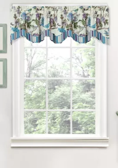 Charleston Chirp Larkspur Valance 16-in. x 50-in.