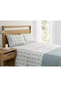 Flower Dance Teal Sheet Set