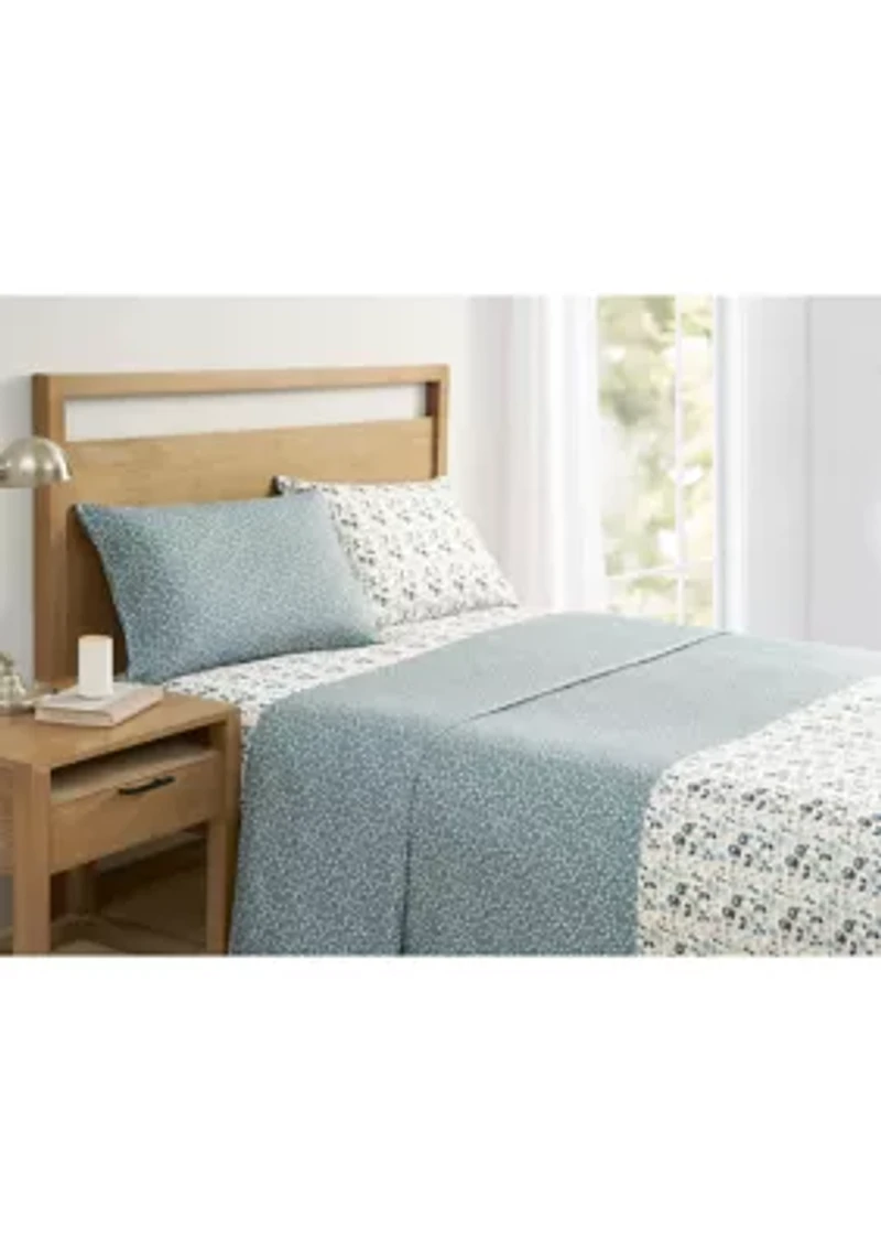 Flower Dance Teal Sheet Set
