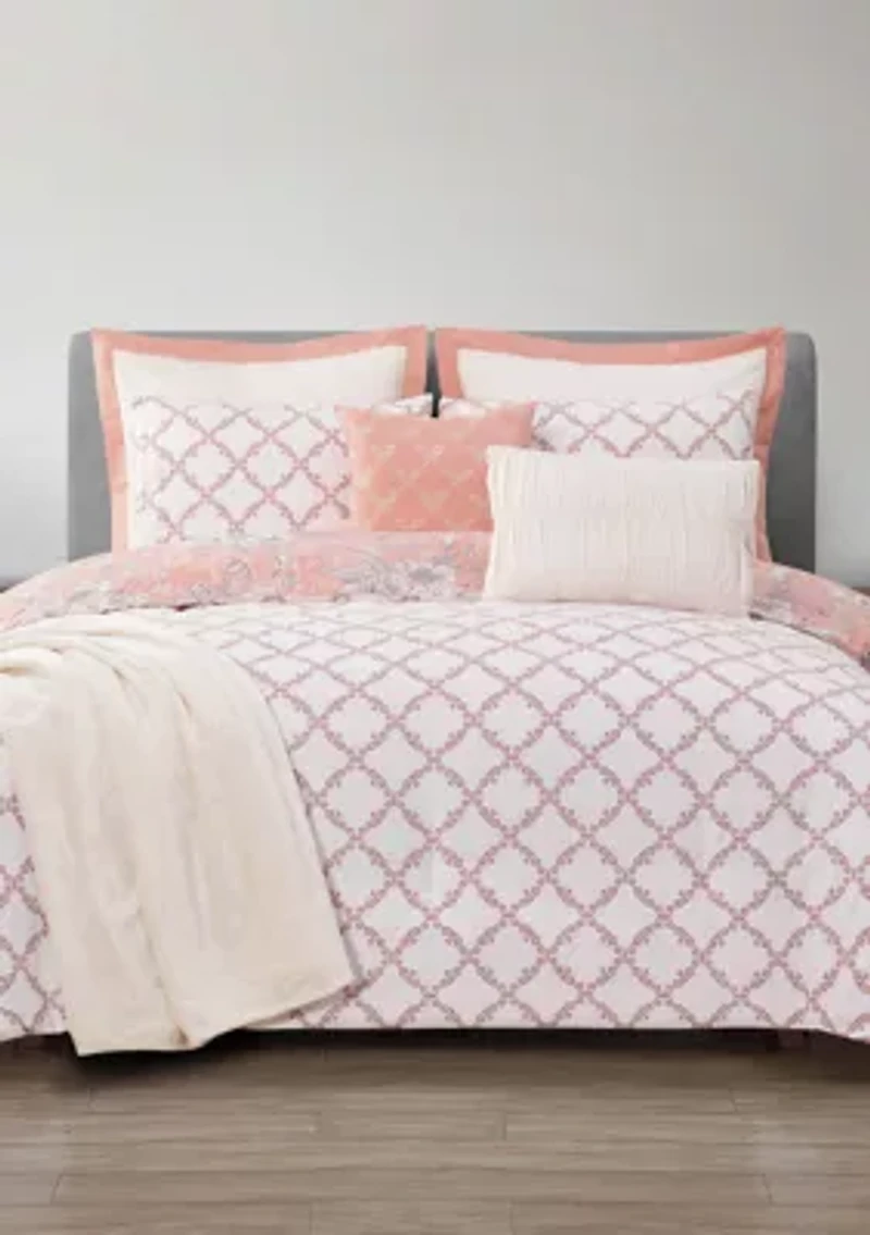 Florelle Blush 8 Piece Comforter Set
