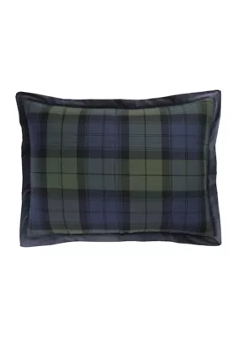 Royal Blue Plaid 3 Piece Quilt Set