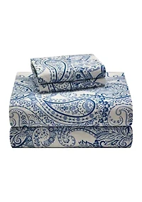Boho Paisley Combed Cotton Printed Sheet Set