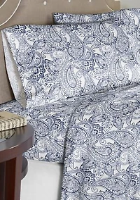 Boho Paisley Combed Cotton Printed Duvet Set