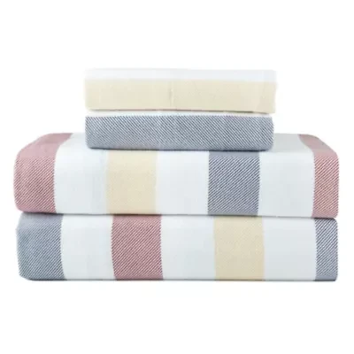 Pointehaven 180 GSM Brushed Cotton Printed Soft Flannel Deep Pocket Oversized Sheet Set