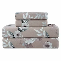 Pointehaven 180 GSM Brushed Cotton Printed Soft Flannel Deep Pocket Oversized Sheet Set