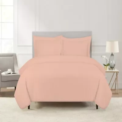 Pointehaven 180 GSM Brushed Cotton Flannel Solid Color Duvet Set
