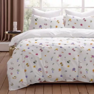 Pointehaven 200 Thread Count Cotton Percale Print Duvet Sets