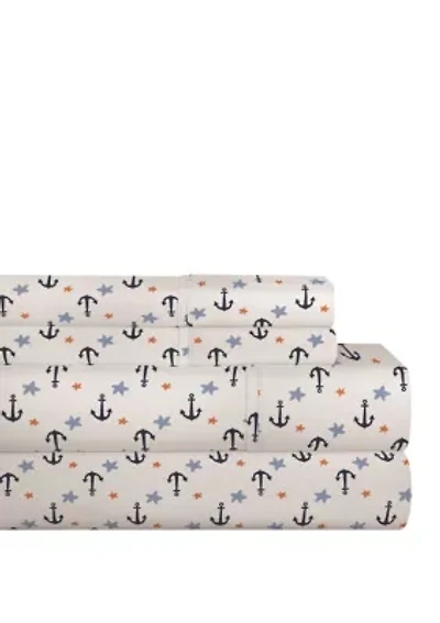 200 TC Percale Cotton Sheet Set