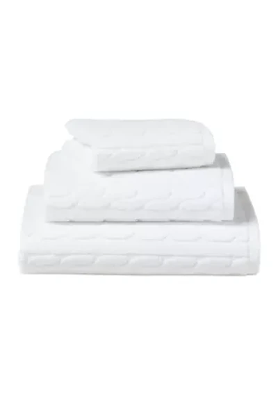 Sanders Cable Bath Towels
