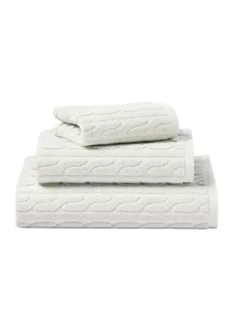 Sanders Cable Bath Towels