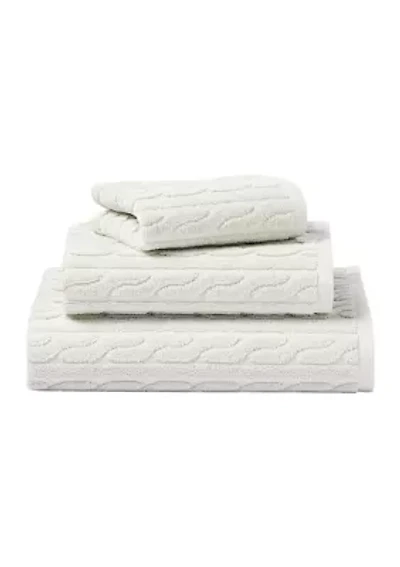 Sanders Cable Bath Towels
