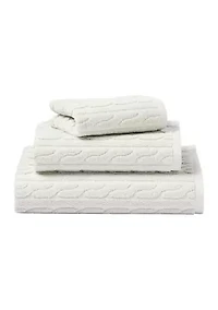 Sanders Cable Bath Towels