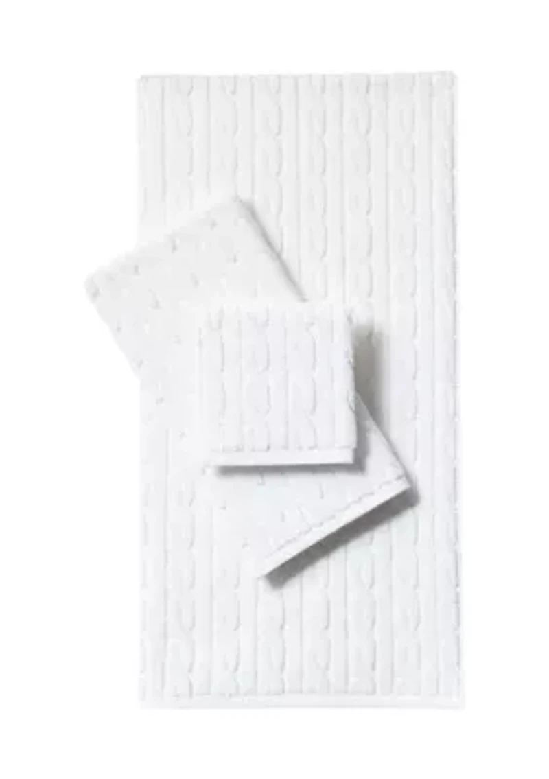 Sanders Cable Bath Towels