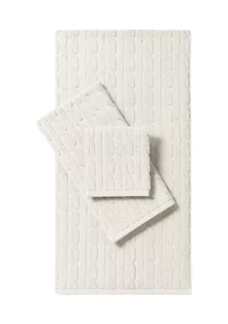 Sanders Cable Bath Towels