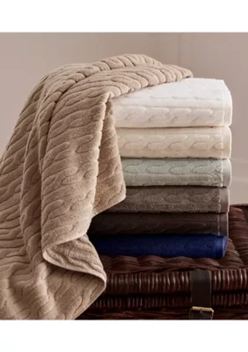 Sanders Cable Bath Towels