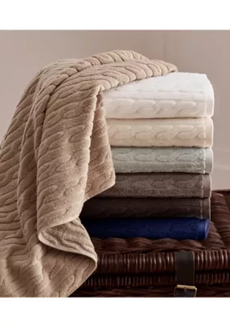 Sanders Cable Bath Towels