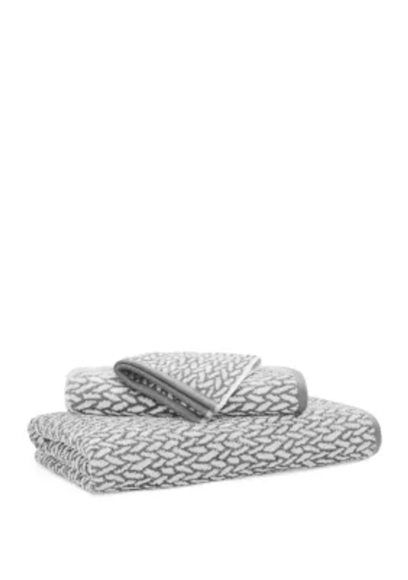 Sanders Antimicrobial Basket Weave Bath Towel Collection