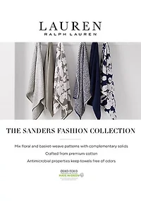 Sanders Antimicrobial Floral Bath Towel Collection