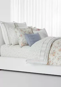 Carolyne Ticking-Stripe Bed Blanket