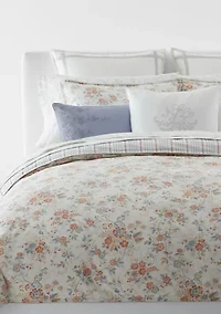 Carolyne Ticking-Stripe Bed Blanket