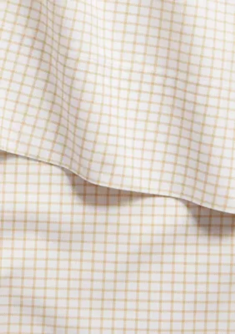 Sloane Cotton Percale Checked Sheet Set
