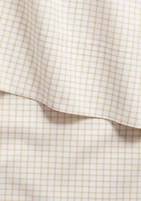 Sloane Cotton Percale Checked Sheet Set