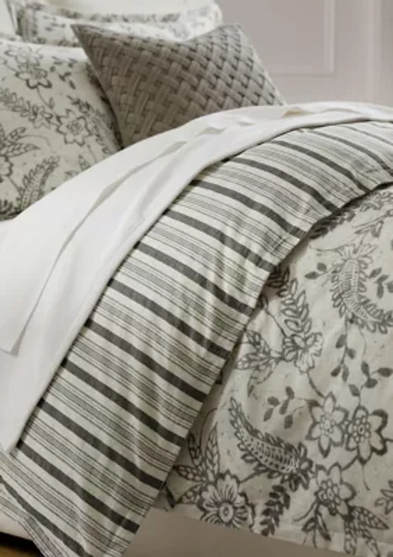 Sara Floral Paisley King Duvet Cover Set